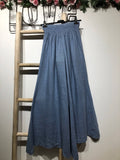 Flared linen trousers 66031 100%LINEN: Moutarde