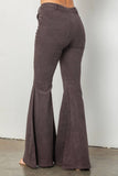 Corduroy flare pants with pockets: CHARCOAL / L