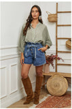 100% Linen Shirt REF. 9230: Blue Jeans