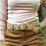 Andean Whisper Embroidered Wool Belt: M