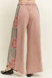 MineralWash Paisley Cropped pants HP5849 : Sugar Rose / S-M-L / 2-2-2