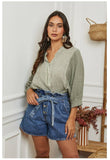 100% Linen Shirt REF. 9230: Khaki