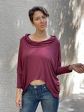 Dolman Cowl Top: Moss / O/S