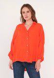 48902 PLAIN LINEN SHIRT: TAUPE