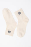 Happy Feet Embroidered Socks 🙃 - Fun Vibes: Rust