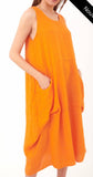Sleeveless long dress REF. 8466: Khaki