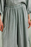 100% Linen Trousers REF. 9530: Charcoal Grey
