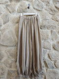 REF30581 BALLOON STYLE TROUSERS 100% LINEN: Khaki