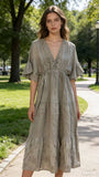 Linen dress REF. 72341: Wasabi