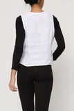 Sleeveless shirt in 100% Linen REF. 5146: Khaki / S/M-L/XL