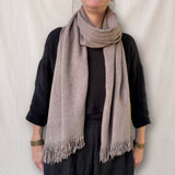 BIBEK Unisex Banana Yarn Scarf: Twilight Green