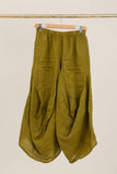 Skirt in 100% linen REF. 7199: Bleu Ciel / Unique