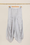 Skirt in 100% linen REF. 7199: Bleu Ciel / Unique