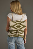 Cream & Olive Western Backpack