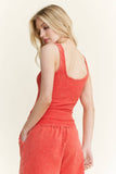 Mineral Washed Everyday Basic Tanktop HT6504: Avocado / S-M-L / 2-2-2