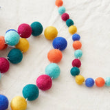 TARUTSHA Boho Felt Ball Pompom Garlands 200cm: 2.5cm / Autumn