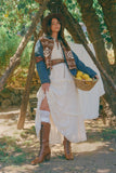 Southwestern Button-Up Vest LSW0977: Burgundy / M