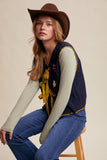 Bow-Tie Floral Knit Vest LSW1008: Pecan / M