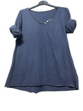 69461 BASIC COTTON TSHIRT: Beige