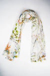 Silk Modal Scarf  luxurious fabric blend - White