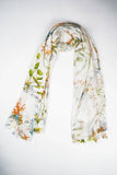 Silk Modal Scarf  luxurious fabric blend - White