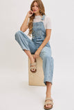BARREL-LEG DENIM JUMPSUIT : WASHED DENIM / Contemporary / M