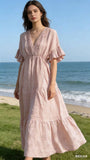 Linen dress REF. 72341: Wasabi