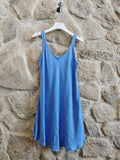REF 2224  100% LINEN STRAP DRESS: Beis