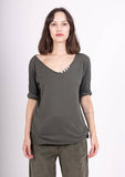 69461 BASIC COTTON TSHIRT: CAMEL