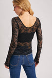 LETTUCE-EDGE SHEER MESH TWO WAY TOP: ECRU / S