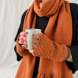 VARGA Unisex Banana Yarn Wristwarmers: Saffron Orange
