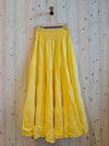 REF 80212 100% LINEN SKIRT: SOFT BLUE
