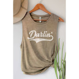 DARLIN GRAPHIC TANK TOP: MINERAL VINTAGE BLUE / S-M-L-XL(1-2-2-1)