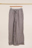 100% Linen Trousers REF. 82750: Khaki