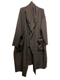6214 Avant-garde deconstructed cotton vest: VERT FONCE