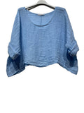 18415 TOP IN LINEN SPRING SUMMER CLOTHING: MOLE