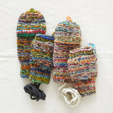 GOPAN Mittens Multi Waste Wool Detachable String: Multi Cream
