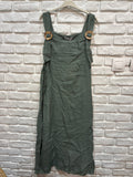 DRESS 72319 100% LINEN: KAKI