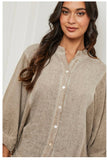 100% Linen Shirt REF. 9230: Beige
