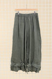 Fancy eyelet embroidery trousers 9204 100% linen: TAUPE