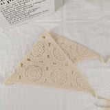 Cherry Strawberry Floral checkered Crochet Bandana -56colors: Flower08