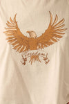 Freedom Flying Eagle Vintage-Wash Graphic Tank Top: White Smoke / S