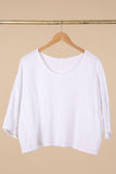 TOP 3791 90% COTTON 10% LINEN: KAKI