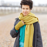 BIBEK Unisex Banana Yarn Scarf: Twilight Green