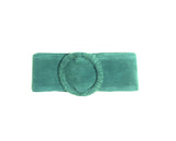 Teal Womens' Soft Suede Leather Round Buckle Dress Belt