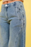 WIDE LEG JEANS S80511: MEDIUM / MEDIUM DENIM