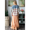 WASHED WIDE LEG RUFFLED HEM PANTS: BLACK / S-M-L-XL(2-2-2-2)