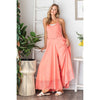 WASHED KEYHOLE BACK DETAILED WIDE LEG ROMPER: DOLPHIN / S-M-L-XL(2-2-2-2)