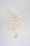 Boho Chic Zig Zag Pattern Socks – Cozy & Stylish for Fall: Mustard