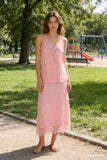 Linen Skirt REF. 80126: Taupe